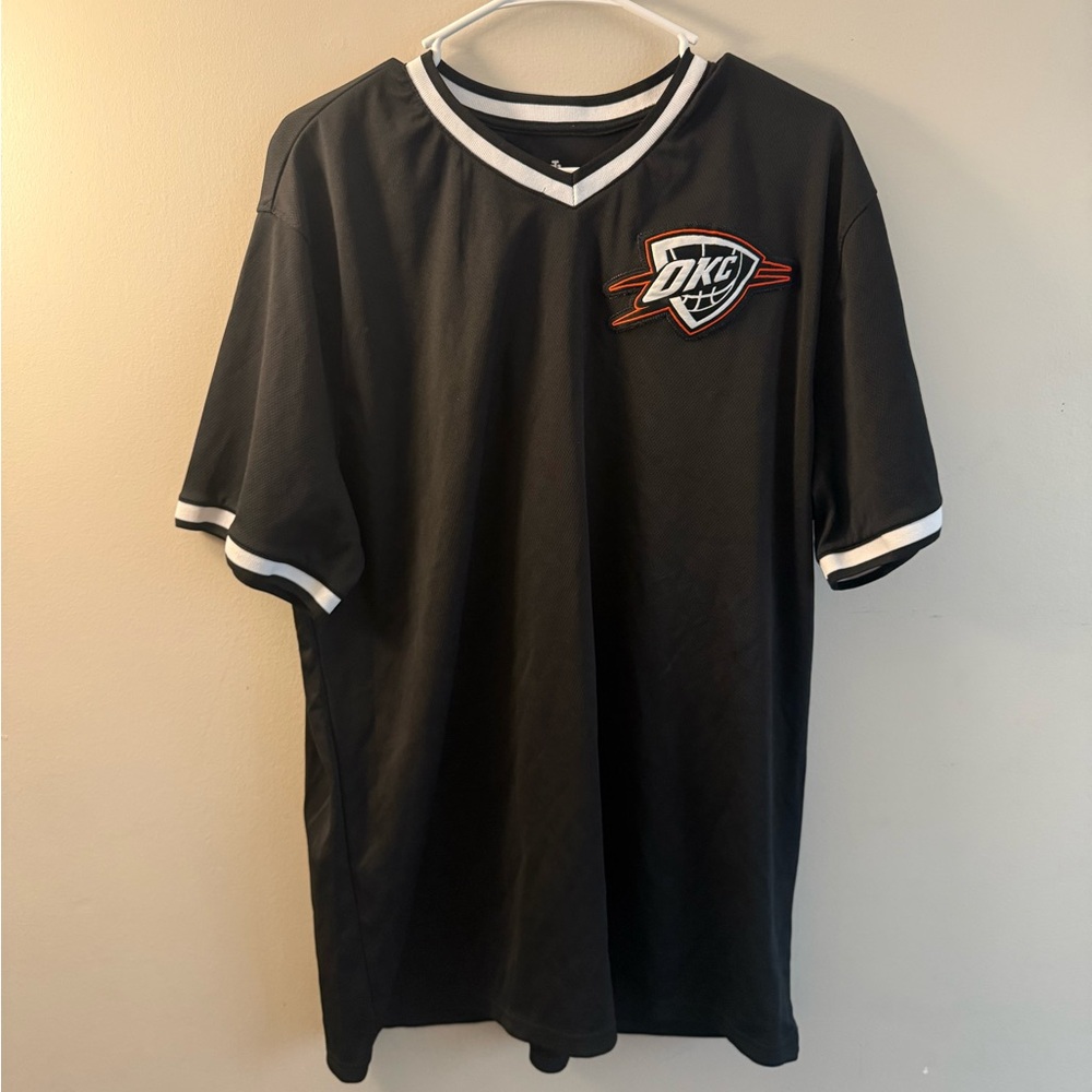 Nike OKC Thunder Black and White Men's Shirt Jersey
